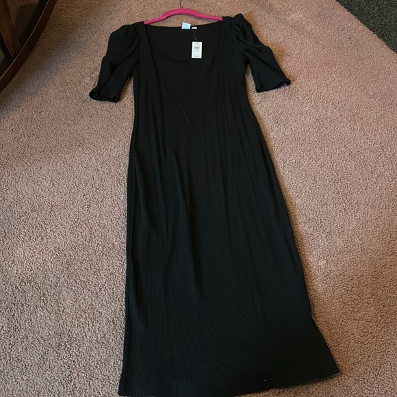 GAP PUFF SLEEVE MIDI DRESS - Picture 3 of 6